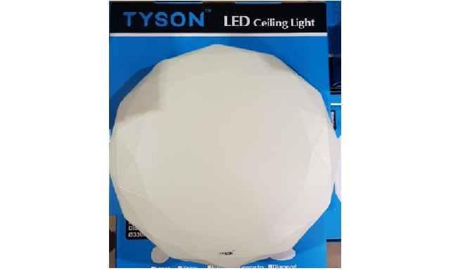 .TYSON LED CEILING LIGHT 18W 33cm -DIAMOND-