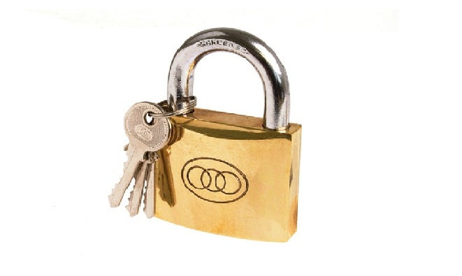 PADLOCK BRASS PLATED 50MM