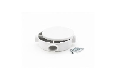 CONDUIT ROUND BOX COMPLETE 3WAY (box+lid+screws)