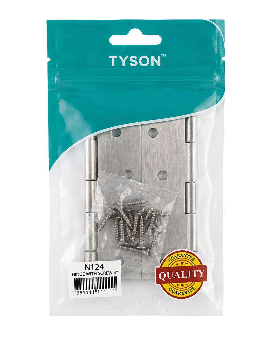 .TYSON DOOR HINGE 4" incl screws (2PC)