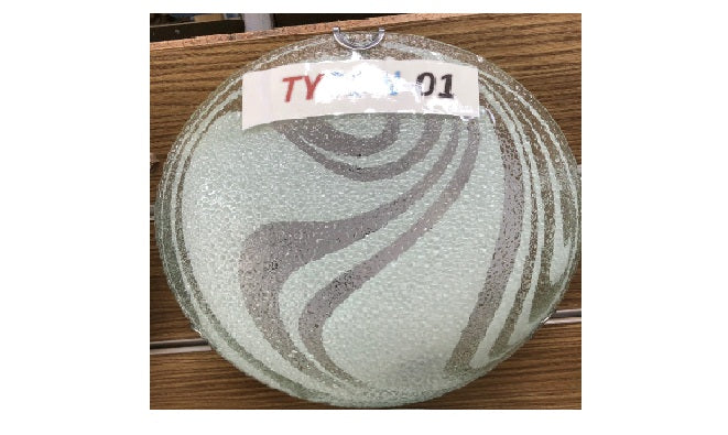 .TYSON GLASS CEILING LIGHT FITTING 2*E27