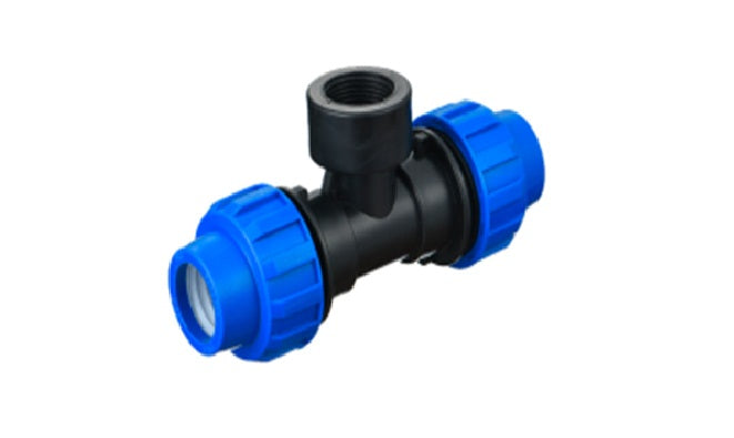 POLYPROP 25MM FEMALE TEE (D)