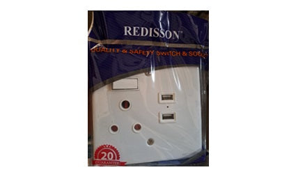 REDISSON METAL 4*4 SOCKET + 2USB