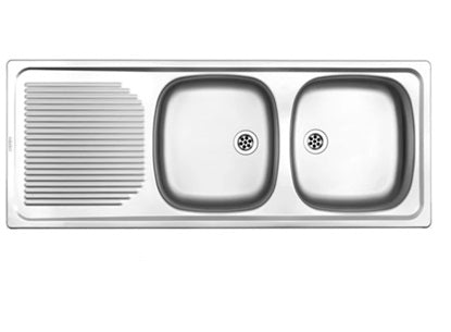 SINK double + FITTINGS 1.2mtr
