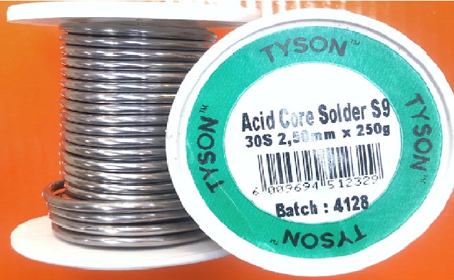 ACID CORE SOLDER 30S 2.5MM 250G S9