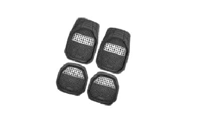 AP RUBBER CAR MATS 4PC SET - WITH SILVER (D)