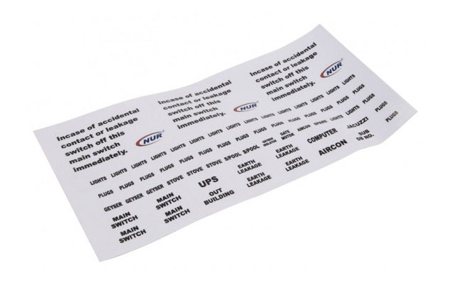 LABELS SHEET - EACH PAGE