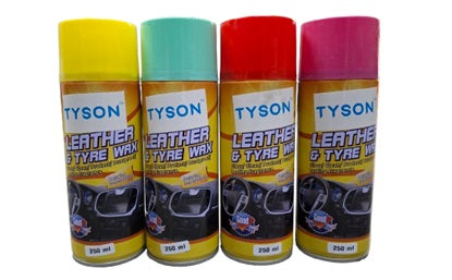 .TYSON LEATHER &amp; TYRE WAX CAN 250ML APPLE