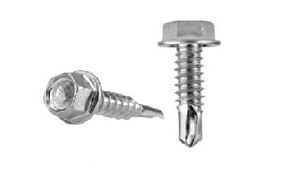 TEK SCREWS + WASHER 5.5*25MM 100PC POLYBAG