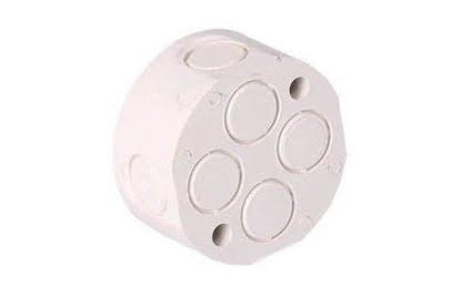 CONDUIT ROUND BOX COMPLETE 8WAY LOOPING (box+lid+screws)