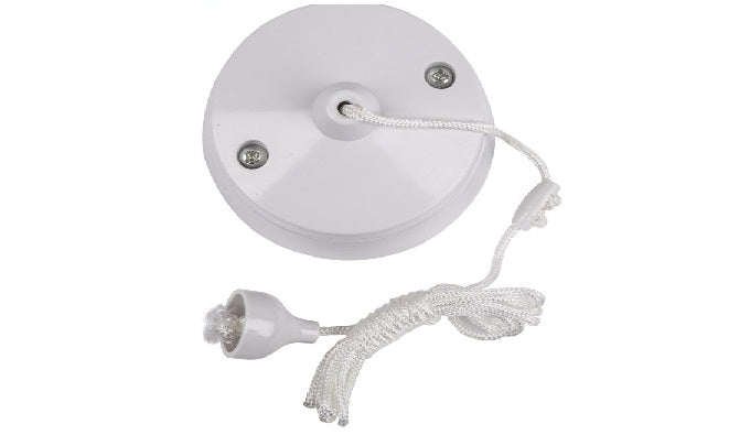 SWITCH CEILING PULL ROUND WHT