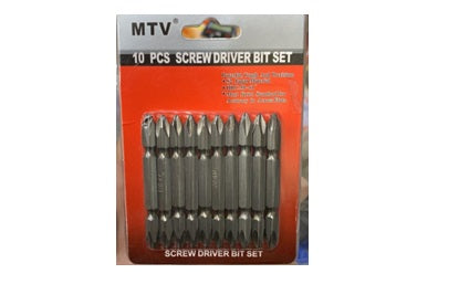 SCREWDRIVER POZI BIT 10PC SET