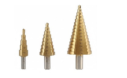 .MEAKIDA QUALITY STEP CONE DRILL BITS 3PC