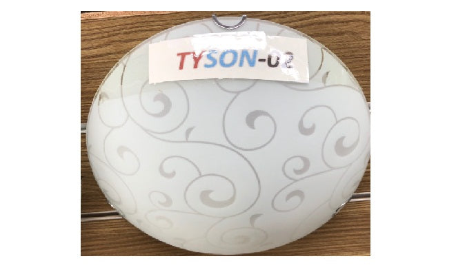 .TYSON GLASS CEILING LIGHT FITTING 2*E27