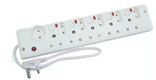 REDISSON M/PLUG + SWITCHS 11 WAY / 5x3pin 5x2pin 1xschuko