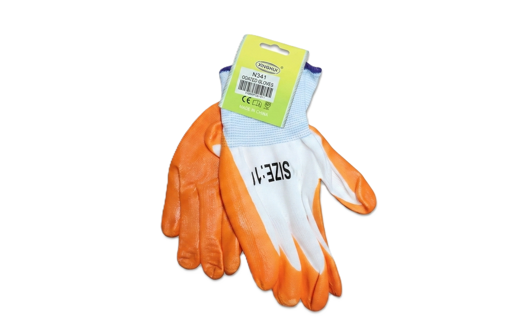 RUBBER COATED GLOVES / 1 SIDE COATED