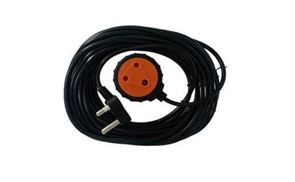EXTENSION CORD BLACK + ROUND COUPLER 10MT Length +/-9mtr