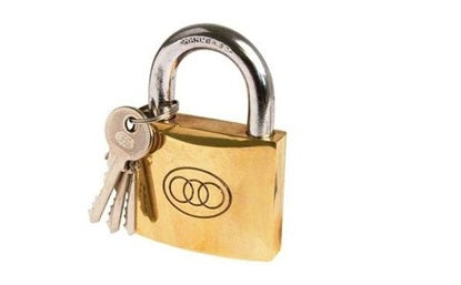 PADLOCK BRASS PLATED 38MM