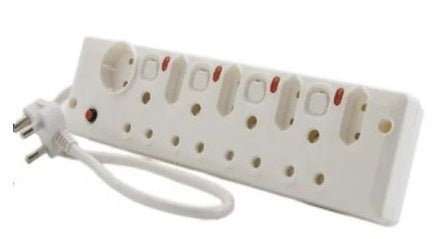 REDISSON M/PLUG + SWITCHS 9 WAY / 4x3pin 4x2pin 1xshuko